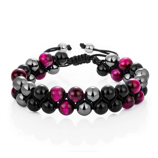 Ajatine double layer beaded bracelet, adjustable design