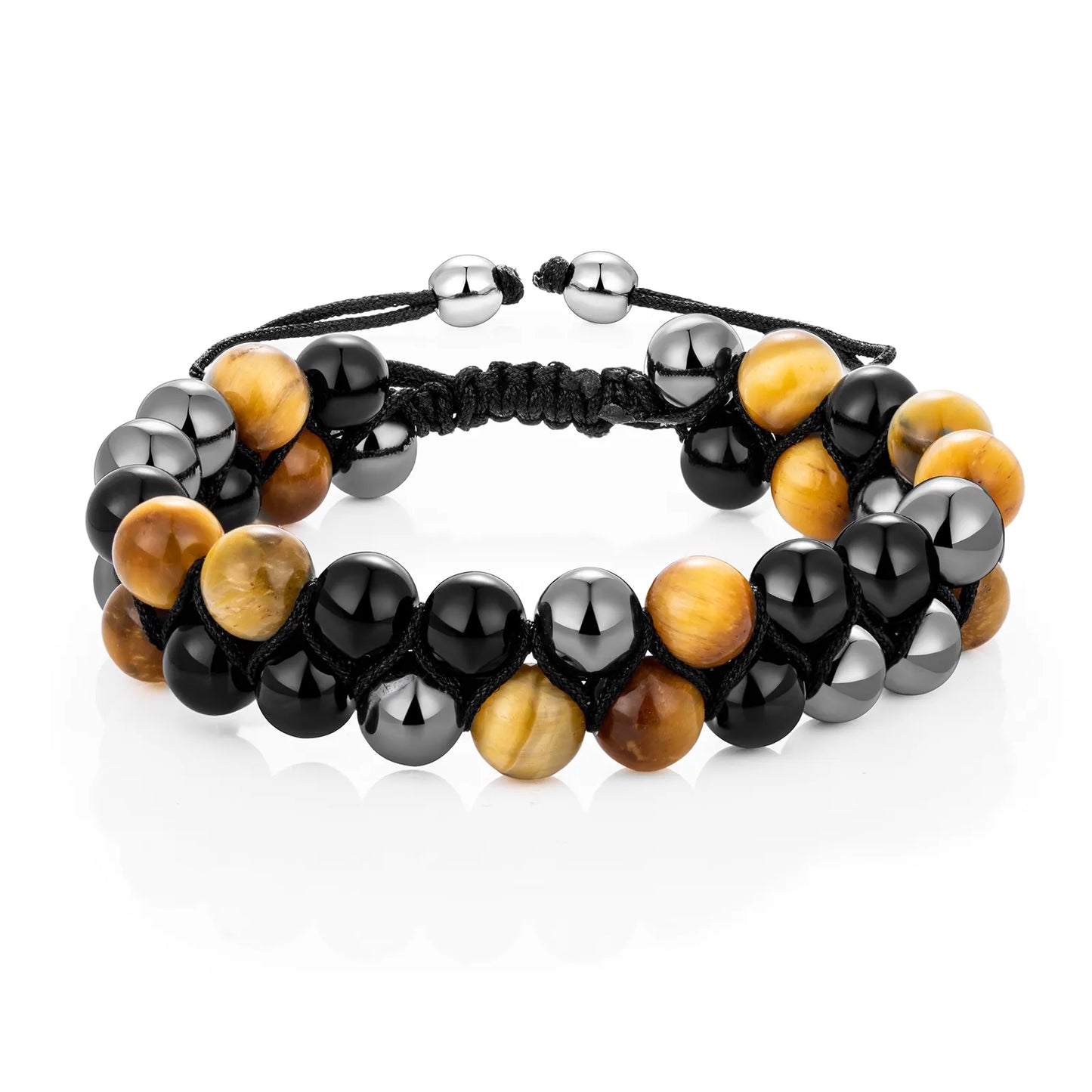 Ajatine double layer beaded bracelet, adjustable design