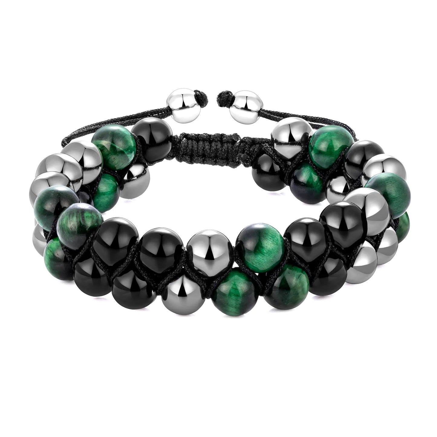 Ajatine double layer beaded bracelet, adjustable design