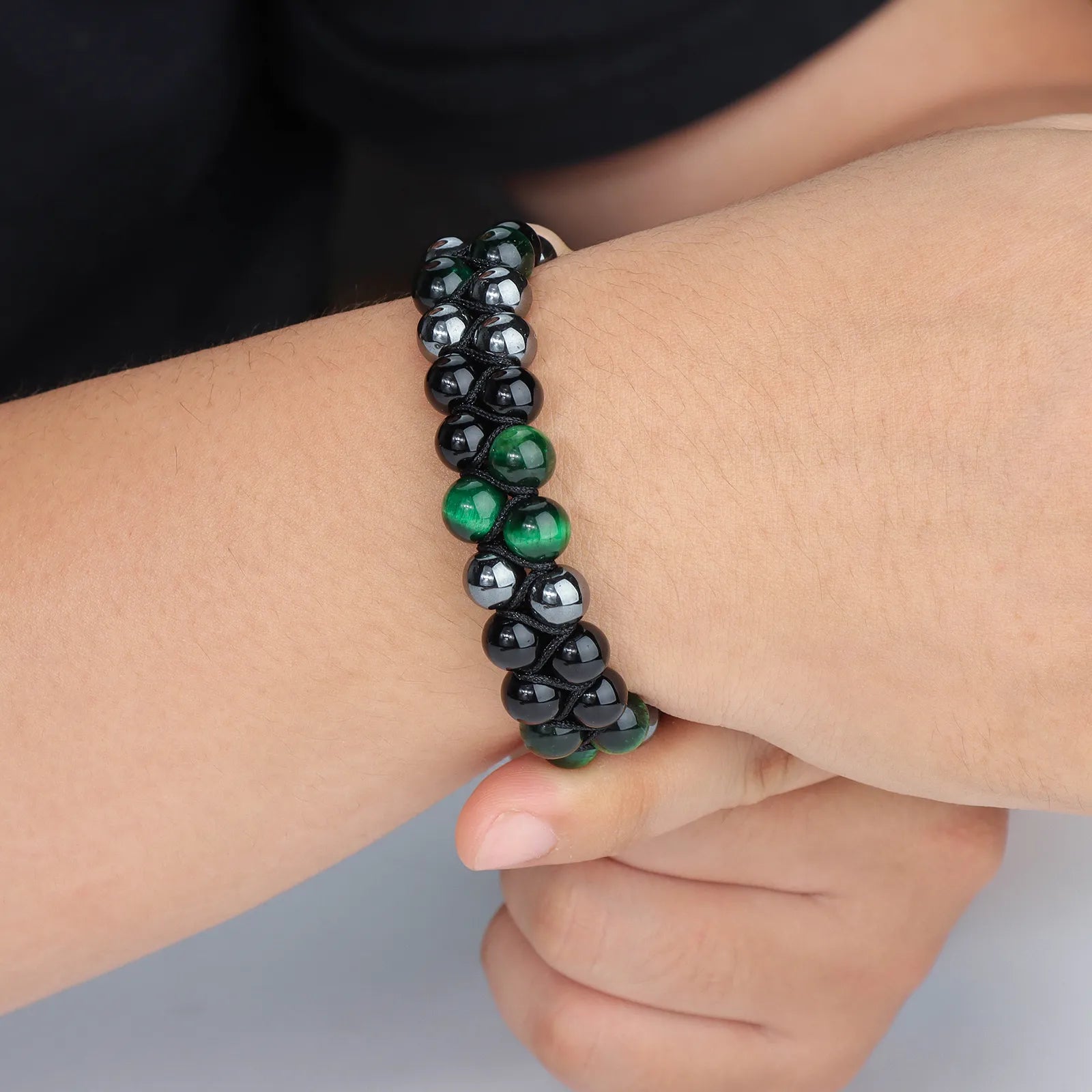 Ajatine double layer beaded bracelet, adjustable design