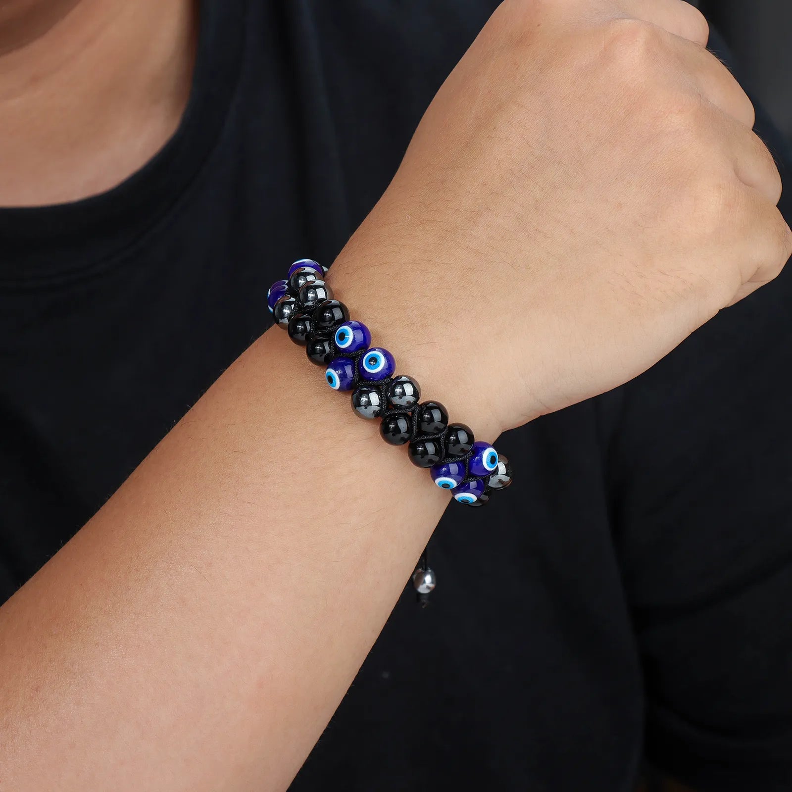 Ajatine double layer beaded bracelet, adjustable design
