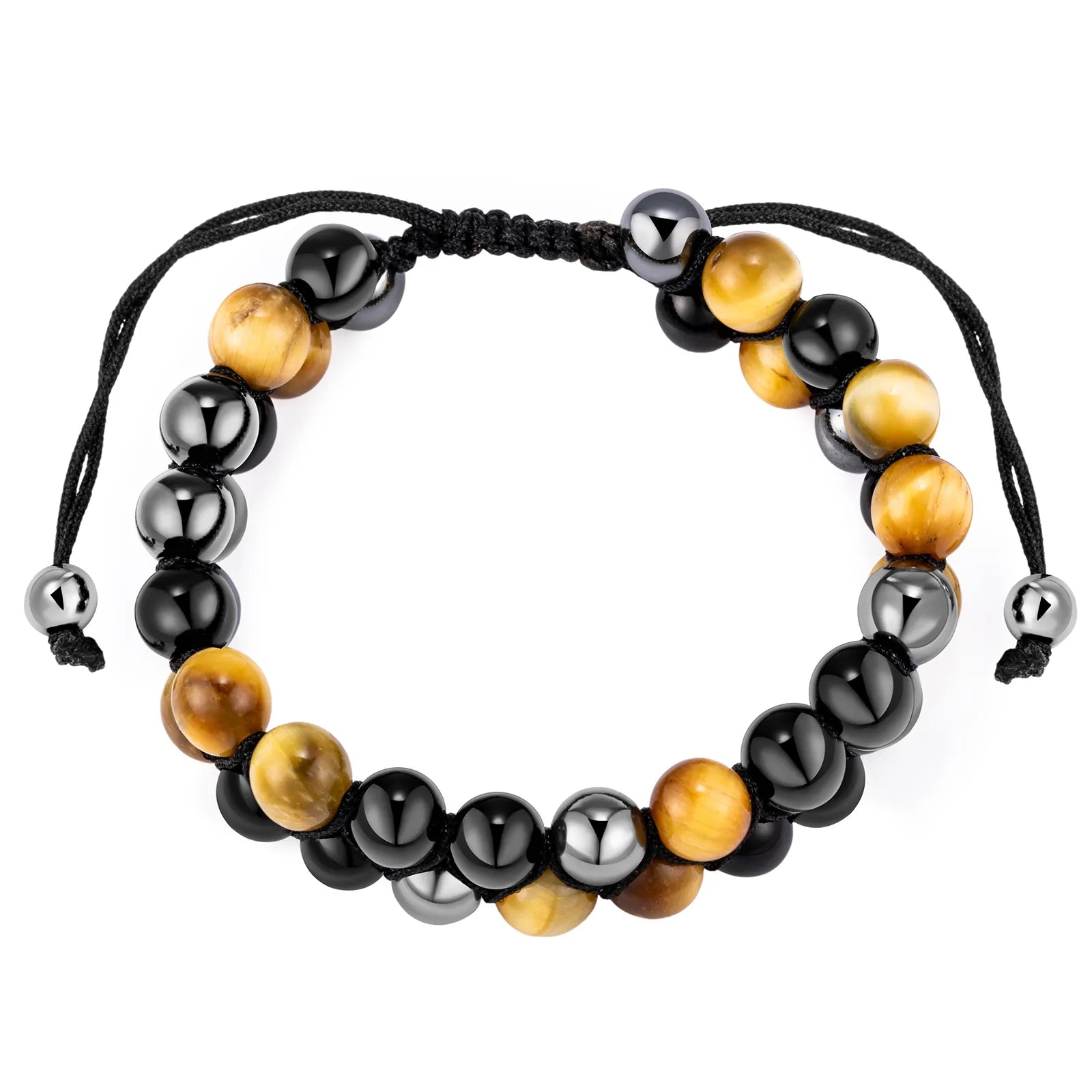 Ajatine double layer beaded bracelet, adjustable design