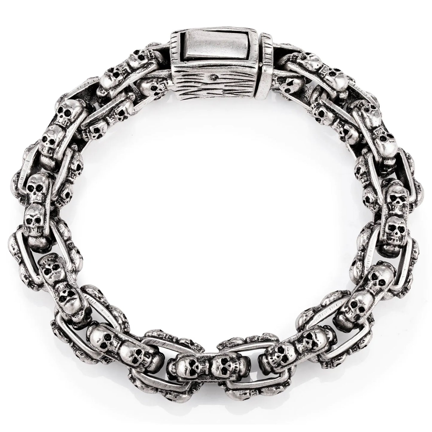Ajatine men's vintage gothic skull bracelet for punk rock style