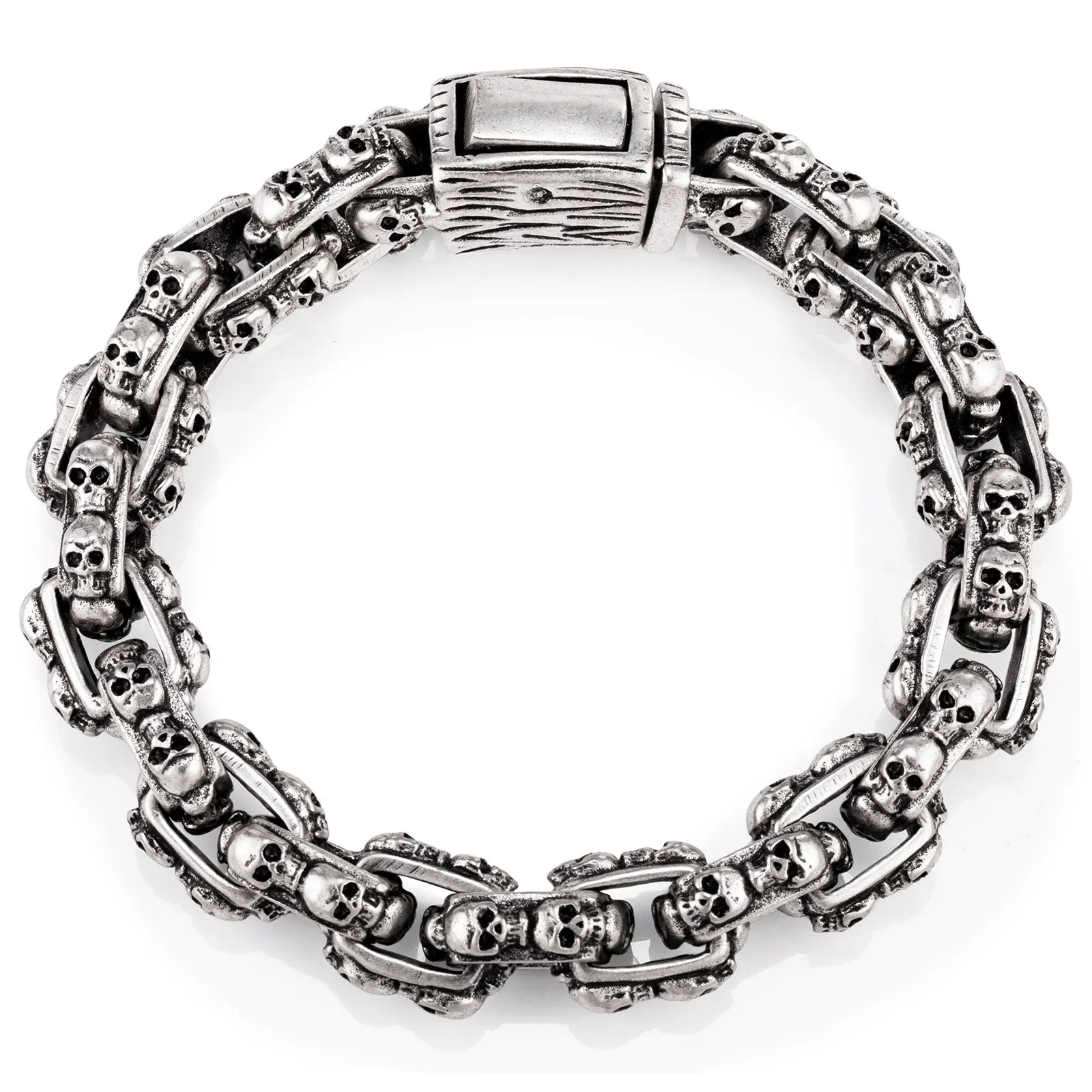 Ajatine men's vintage gothic skull bracelet for punk rock style