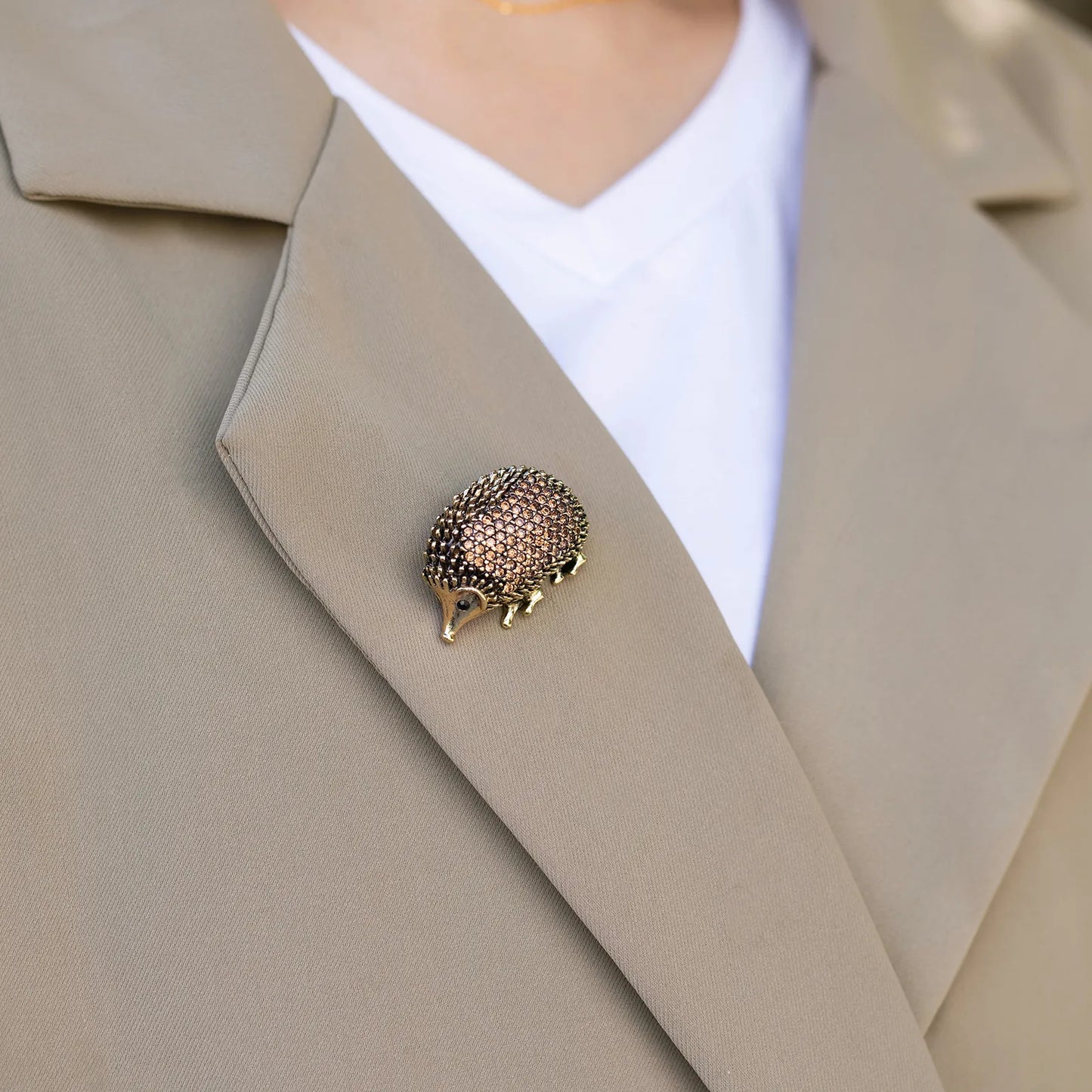 Vintage Hedgehog Brooch for Women | Ajatine