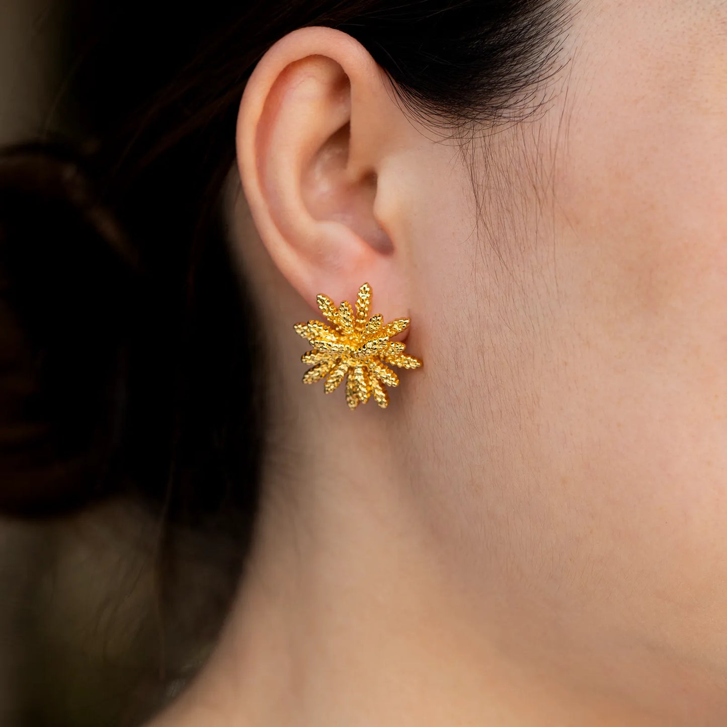 Wheat Earrings - Vintage Gold Tone Design for Women | Ajatine
